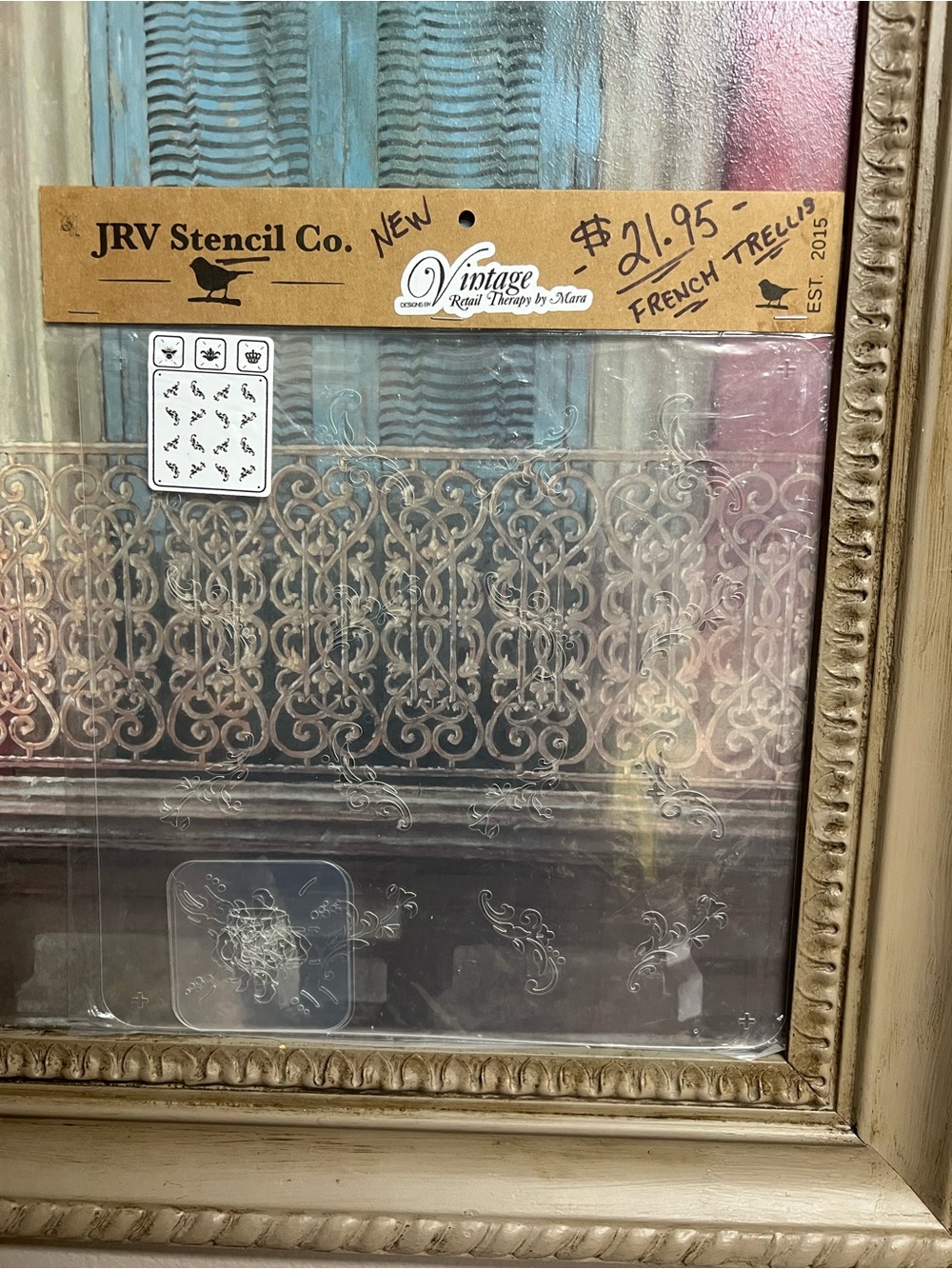 JRV Stencil Co. French Trellis Clear Stencil